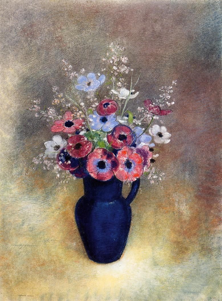 Reproductions of Odilon Redon's art Anemones in a Jug Reproductions of Odilon Redon's art Anemones in a Jug